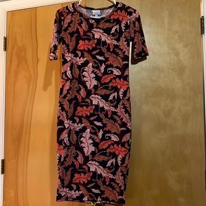 Lularoe leaf print dress